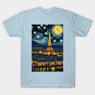 Starry night paris T-Shirt